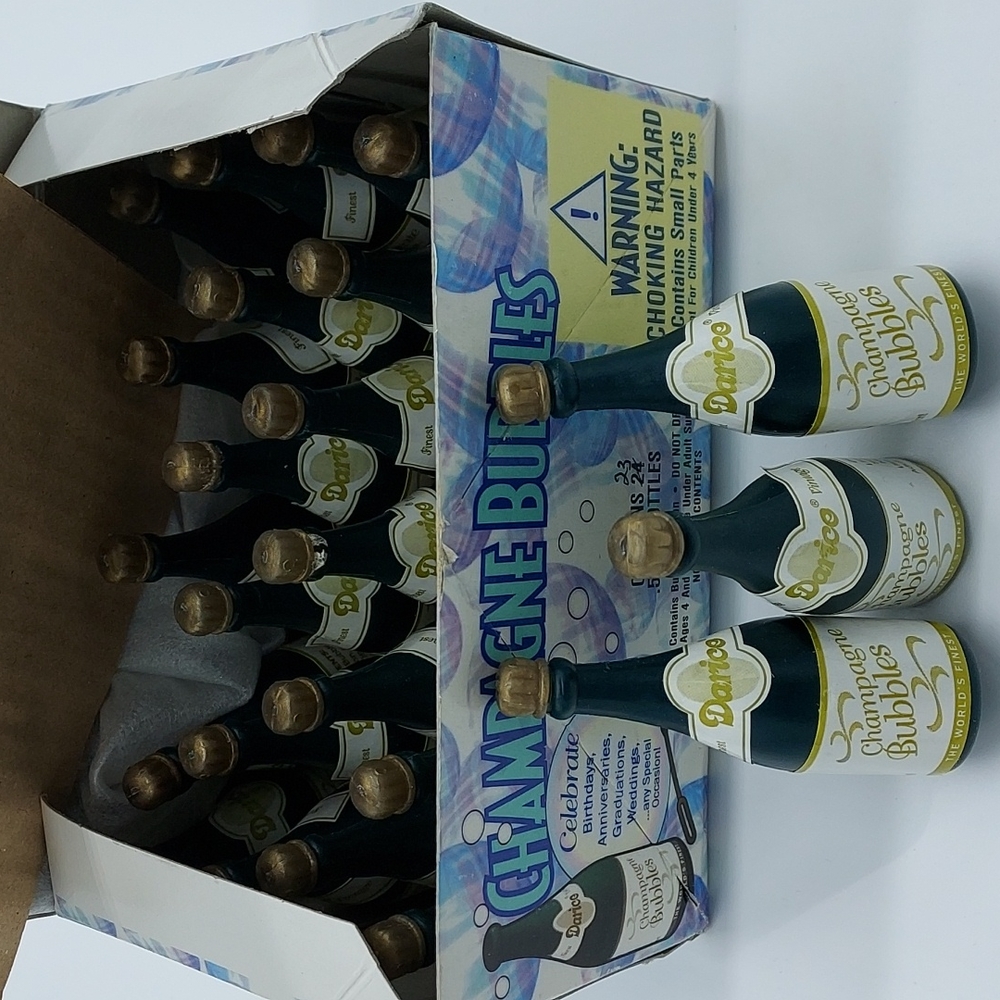 23 Pc. Champagne Bottle Bubbles/ Plastic  NOS For Any Celebration!!